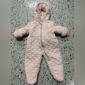 Cozy Pink Quilted Kids snowsuit